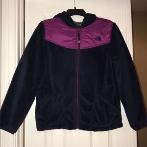 GIRLS Navy and Purple North face Jacket!